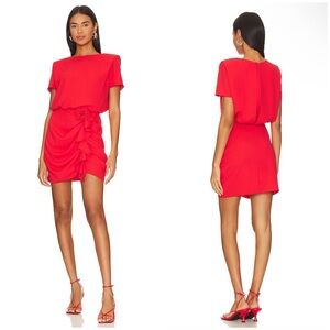 Amanda Uprichard X Revolve Cataluna Mini Dress in Crimson Size XS